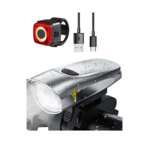 Fahrradlampe LIFEBEE USB Aufladbar Fahrradlicht Set, CREE LED