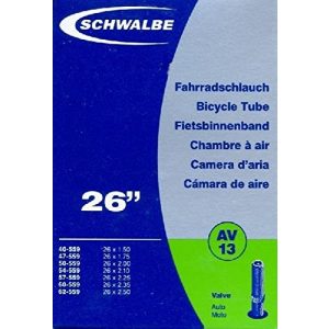 Fahrradschlauch Schwalbe AV13 mit Autoventil, 40/62-559 mm