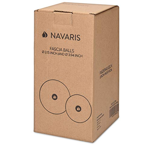 Faszienball Navaris Set zur Selbstmassage – 2x Massageball Faszien Ball zwei Größen