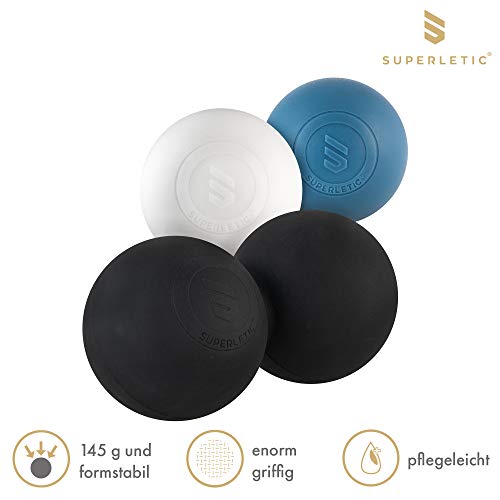 Faszienball SUPERLETIC ® Lacrosse Massageball Set Elite [6 cm Durchmesser] zur Selbstmassage