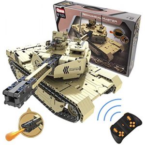 Ferngesteuerter Panzer s-idee® 9801 RC Militär Bausteinpanzer