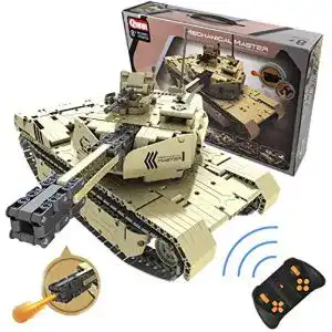 Ferngesteuerter Panzer s-idee® 9801 RC Militär Bausteinpanzer