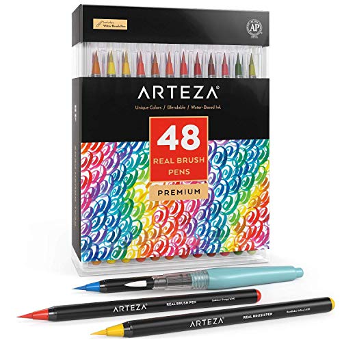 Die beste filzstifte arteza pinselstifte set mit 48 stiften verschiedene farben Bestsleller kaufen