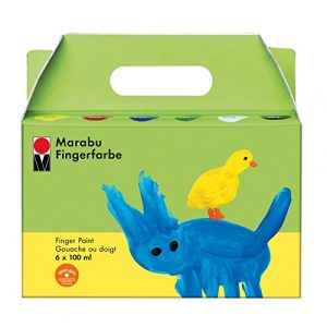 Fingerfarben Marabu 030200081 – Fingerfarbe 6er Set 100 ml