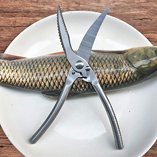 Fischschere Meiyijia – Geflügelschere, EdelstahlKüchenschere, Federmechanismus, Sicherheitsverschluß