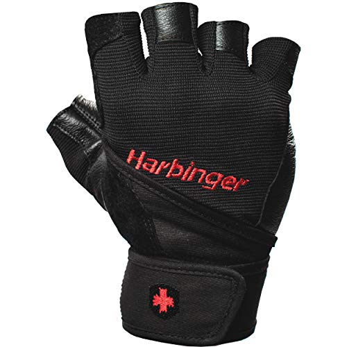 Fitness-Handschuhe Harbinger Herren Fitnesshandschuhe Pro Wristwrap, BLACK