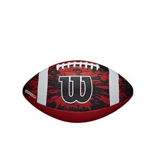 Football Wilson American DEEP THREAT RED/BLACK, Für Einsatz in der Freizeit, Offizielle Größe, Gummi-Material