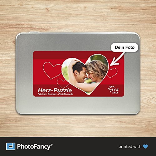 Fotopuzzle PhotoFancy ® – Herz Liebes Puzzle mit Foto Bedrucken