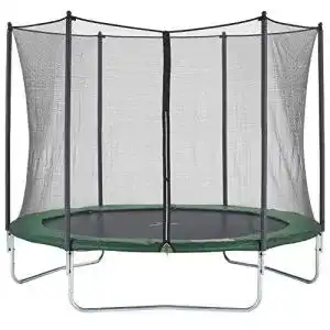 Gartentrampolin CZON SPORTS Ø300 cm mit Sicherheitsnetz, grün
