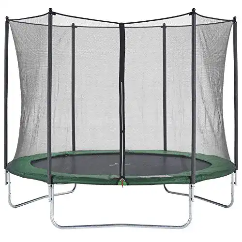 Gartentrampolin CZON SPORTS Ø300 cm mit Sicherheitsnetz, grün