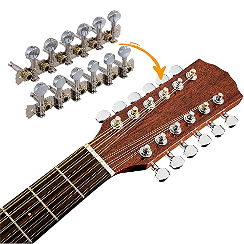 Gitarren-Mechaniken BQLZR Chrome 12 String Akustische 6L6R