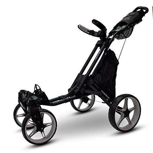 Golf-Trolley CaddyTek Qaud Tour Swivel 360 4-Rad Golf Push Trolley Golfcaddy Neu Modell 2021