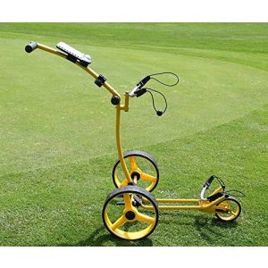 Golf-Trolley Yorrx ® Slim Lion Pro 5 Plus Golftrolley/Golfwagen/Golf Cart; inkl. Trinkflaschenhalter, Mattentee & 3xStk. Babe8 Golfballset