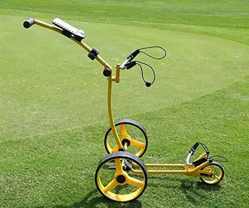Golf-Trolley Yorrx ® Slim Lion Pro 5 Plus Golftrolley/Golfwagen/Golf Cart; inkl. Trinkflaschenhalter, Mattentee & 3xStk. Babe8 Golfballset