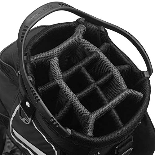 Golfbag TaylorMade TM20 Cart8.0 Bag Black White Charcoal Cartbag