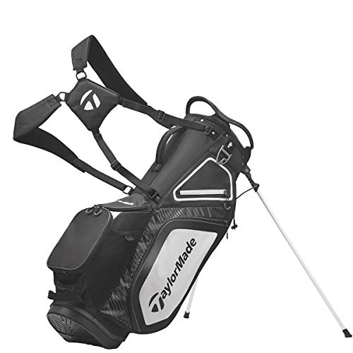 Golfbag TaylorMade Unisex’s TM20 Stand 8.0 Tasche Schwarz Weiß Anthrazit Stand Bag