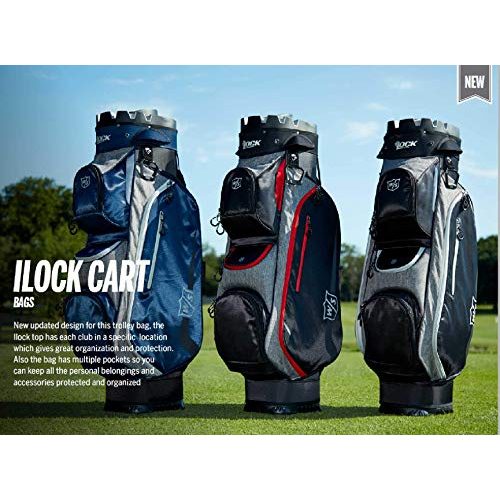 Golfbag Wilson Staff Golftasche, I LOCK III Cart Bag, Trolleytasche, Für bis zu 9 Eisen