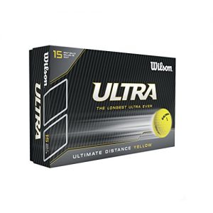 Golfball Wilson Ultra, 2-Piece Golfbälle für mehr Länge, 15er-Pack, Weiche Ionomerhülle