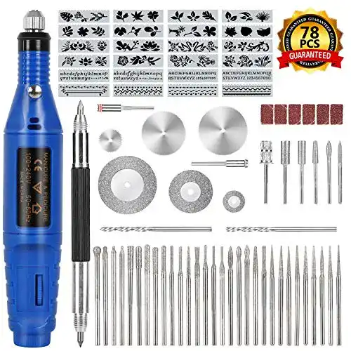 Gravierstift Winload 78 Stück Gravierwerkzeugsatz, Gravur Set