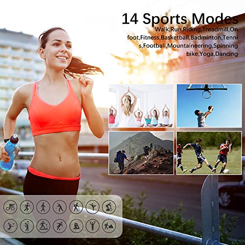 Günstige Fitness-Tracker KUNGIX [Neuestes Modell] Fitness Tracker