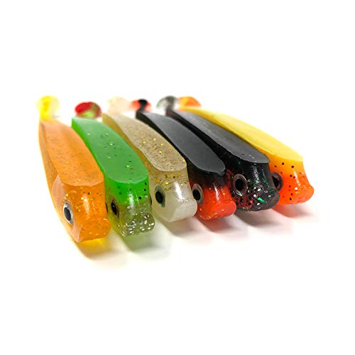 Gummifisch Zanderfang 24 e zum Zanderangeln mit 24er Set | Sechserpack | 6 Farben | 12,5 cm
