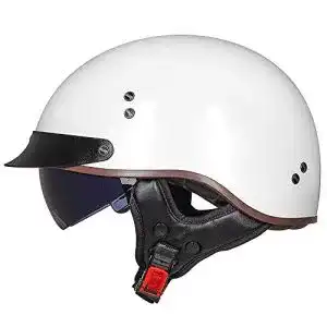 Halbschalenhelm DKZK Motorradhelm Retro Harley Motorrad