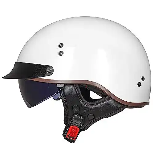 Halbschalenhelm DKZK Motorradhelm Retro Harley Motorrad