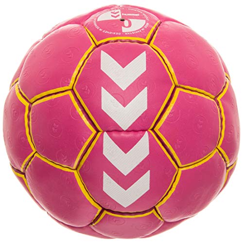 Handball GrÃ¶Ãe 1 hummel Unisex Kinder HMLKIDS-Handball, Pink/Gelb, 1