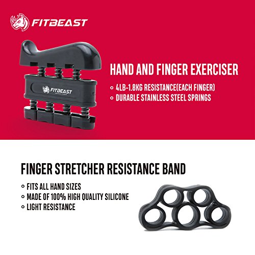 Handtrainer FitBeast zur Kraftsteigerung, Trainingsset – 5er-Pack