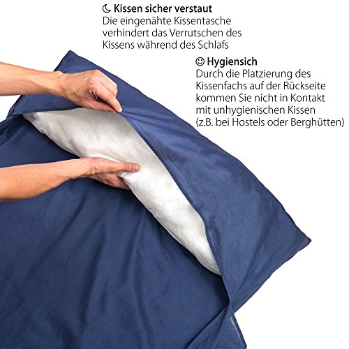 Hüttenschlafsack Outdoro , Ultra-Leichter Reise-Schlafsack dünn