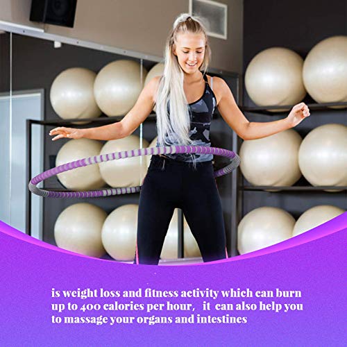 Hula-Hoop-Reifen SAFETYON Fitness Reifen Hoop Erwachsene 1,2kg Fitnessreifen zur Gewichtsabnahme