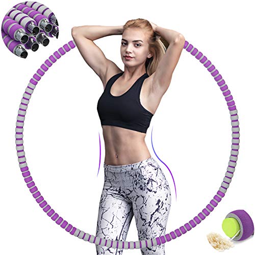 Hula-Hoop-Reifen SAFETYON Fitness Reifen Hoop Erwachsene 1,2kg Fitnessreifen zur Gewichtsabnahme
