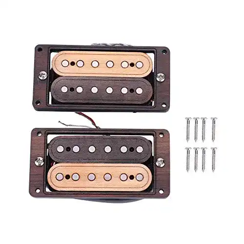 Humbucker Dilwe Holz Magnet Hals Brücke Pickup mit Rahmen