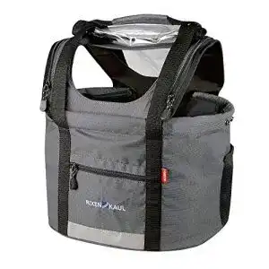 Hundefahrradkorb KlickFix Hundekorb Doggy, grau/schwarz