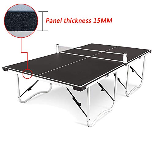 Indoor-Tischtennisplatte RSGK Faltbare Tischtennisplatte, bewegliche Tischtennisplatte für Familien mit Flaschenzug,indoor-Sport