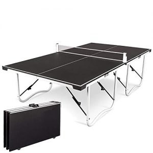 Indoor-Tischtennisplatte RSGK Faltbare Tischtennisplatte, bewegliche Tischtennisplatte für Familien mit Flaschenzug,indoor-Sport