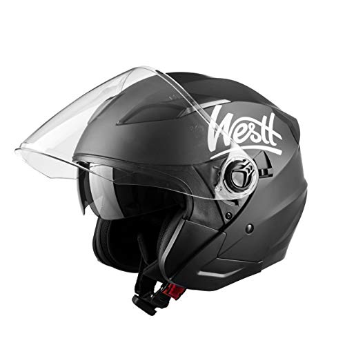 Die beste jethelm westt jet motorrad helm i motorradhelm schwarz matt Bestsleller kaufen