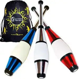Jonglierkeulen Juggle Dream Euro PRO 3er-Set (Blau/Silber/Rot)