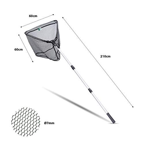 Karpfenkescher Zite Fishing Kescher Gummiert zum Angeln – Teleskop Angelkescher