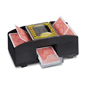 Kartenmischmaschine Relaxdays 10020520 2 Decks Elektrisch