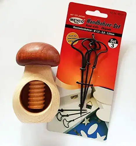 Kastanienhalter LENDGO 1x Meyco Handbohrer, Kastanienbohrer-Set