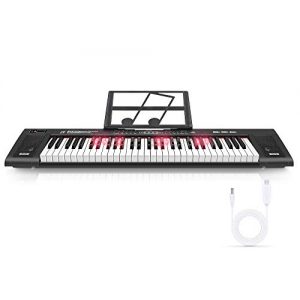Keyboard mit Leuchttasten Magicfun Tastatur Klavier 61 Tasten