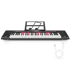 Keyboard mit Leuchttasten Magicfun Tastatur Klavier 61 Tasten