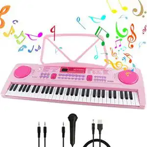 Keyboard mit Leuchttasten RenFox Klaviertastatur 61 Leuchttasten