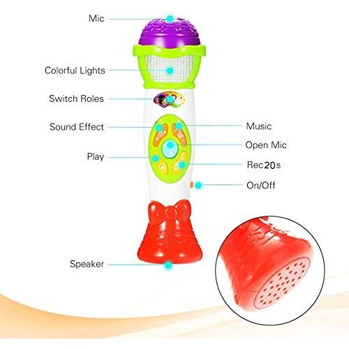 Kinder-Mikrofon ThinkMax Mikrofon Spielzeug, Sprachwechsel
