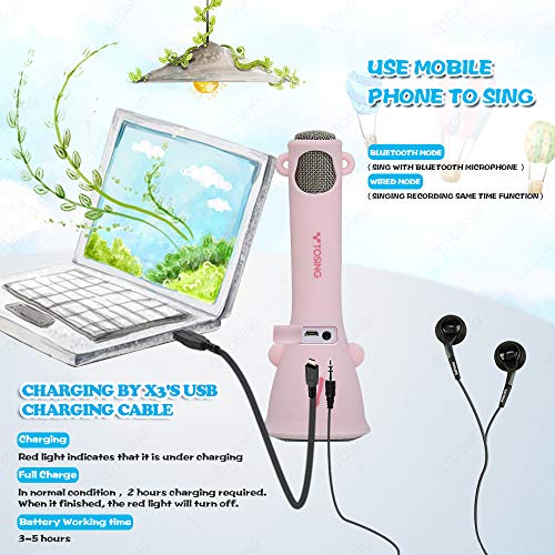 Kinder-Mikrofon TOSING X3 Karaoke-Mikrofon für Kinder