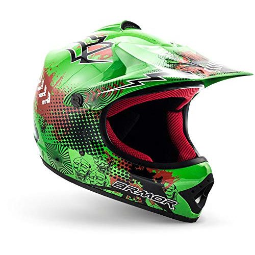 Die beste kinder motorradhelm armor helmets akc 49 green Bestsleller kaufen