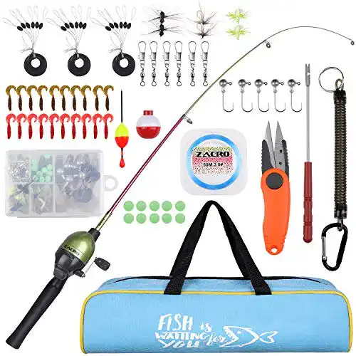 Die beste Kinderangel Zacro Angel Set für Kinder, Angelrute Fishing Rod 59 Teiliges Set-mit Tragbare Teleskop Forellenfarbe Angelrute und Angelrolle 2026 Test Bestseller Kinderangel Zacro Angel Set für Kinder, Angelrute Fishing Rod 59 Teiliges Set-mit Tragbare Teleskop Forellenfarbe Angelrute und Angelrolle