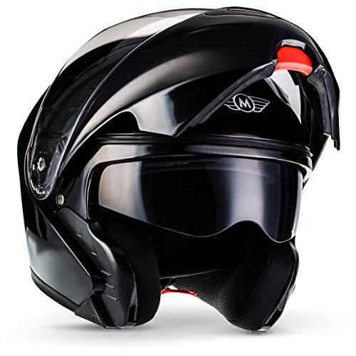 Die beste klapphelm moto helmets motoe28084helmets f19 gloss black Bestsleller kaufen