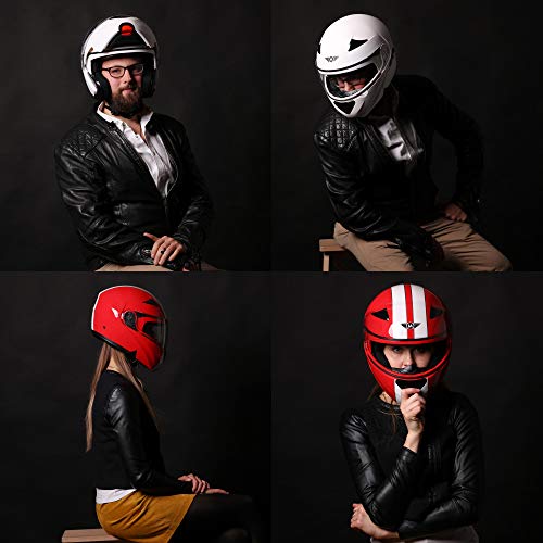 Klapphelm Moto Helmets MOTO Helmets® F19 „Gloss Black“